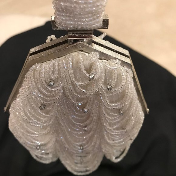 Badgley Mischka Silk Sequin Wrist Bag - Picture 3 of 8